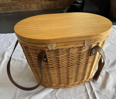 Wicker Cooler Picnic Basket