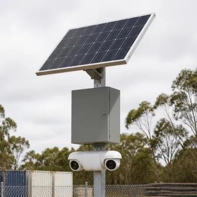 180° Panoramic Solar Security Camera with 24/7 Monitoring